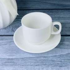 Чашка с блюдцем Lenardi Bianco, 240 мл