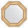 Mirror in a baguette frame, aged silver with an ornament of 120 mm, 77x77 cm