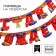 Garland on the eyelets "Happy Birthday!", Length 218 cm, cars