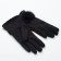 Female gloves minku "fluff", size 6.5, black color