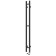 Two electric heated towers Laris Prime ChKCh, 80x1200 mm, 2 crossbars, right, black