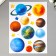 Plastic sticker multi -layer "Cosmos" mix 54x32 cm