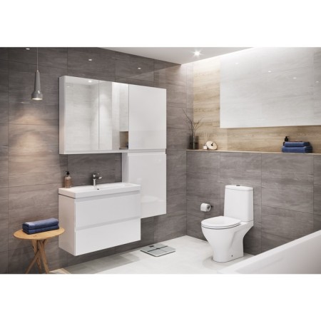 The built -in sink Cersanit Moduo 50, with 1 hole for the mixer, white-2