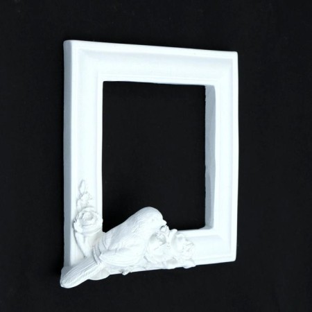 Photo frame "square with birds", white-1