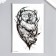 Tattoo on the body Black "Bear Red" MIX 21x11.5 cm