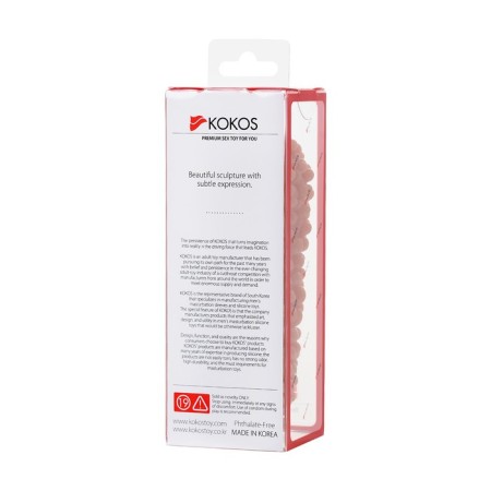 Kokos nozzle with additional stimulation, realistic, TPE, bodily, 14.7 cm-5
