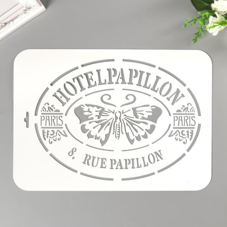 Plastic stencil "Hotelpapillon" 22x31 cm-1