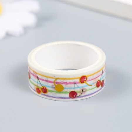 Adhesive tape paper "Fruit freshness" Nr 10 pcs width-1.5cm dl.-3m 4.3x8.2x8 cm-2