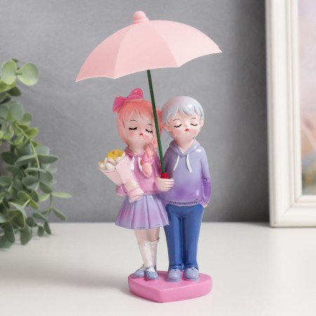 Souvenir Polystone "A couple under an umbrella" MIX 13x13.5x20 cm-1