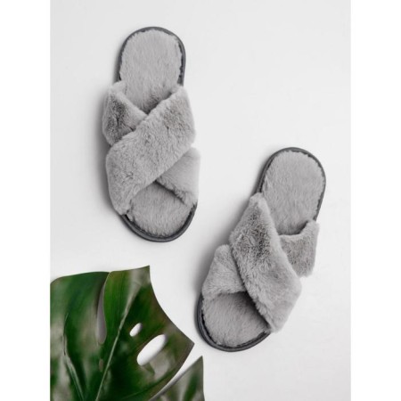Slippers Women's cross open nose, size 39-41, color gray color-5
