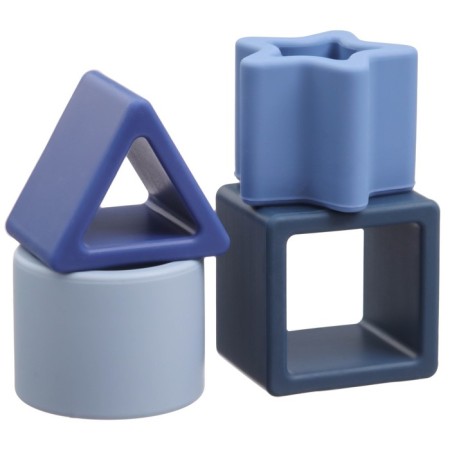 Developing toy - sorter “Study figures”, food silicone, blue color, Mum & Baby-7
