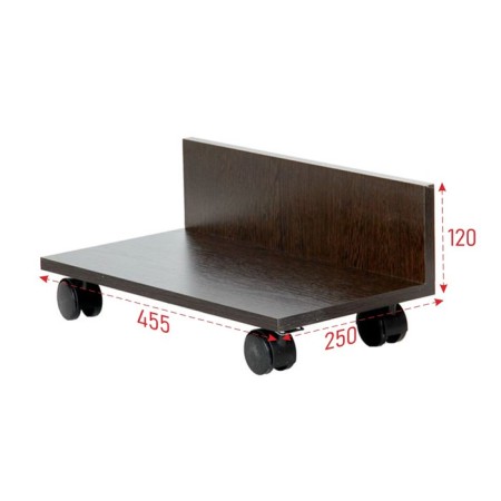 Rolling shelf, 455x250x190, wenge dark-1