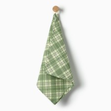 35x60cm Scottish towel green 758-1p, waffle, 120 g/m, HL100%