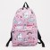 School backpack from lightning textiles, external pocket, penalty, pink color
