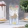 Candle in the Manhattan cake, number "6", white with gold, 5 cm