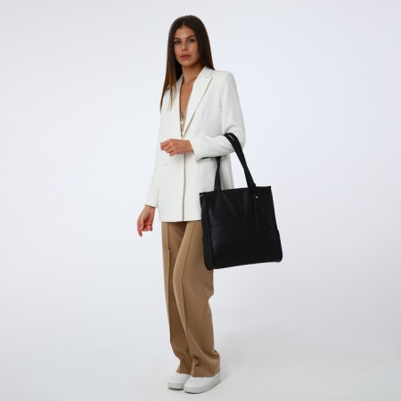 Bag Vita with a zipper, black color-1