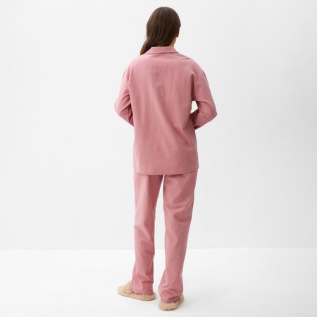 Пижама женская (рубашка и брюки) KAFTAN "Basic" р.44-46, розовый-3