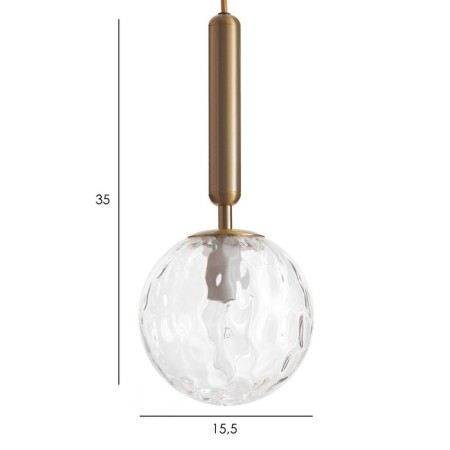 Bayerlux lamp "Javier" E14 40W gold-pro-transparent 15x15x35-185 cm-1