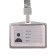 Badege-carman horizontal (external 98 x 58mm), internal 85 x 54 mm, metal, silver, tape 40cm