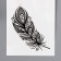 Tattoo on the body "feather" 5.3x6.3 cm