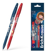 A set of ballpoint pens 4 pieces Erichkrause R-301 Stick & Grip 