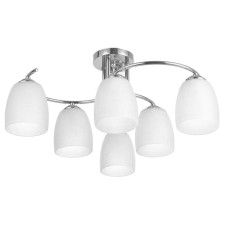 August chandelier 6X27 40W chrome 58x58x25 cm Bayerlux