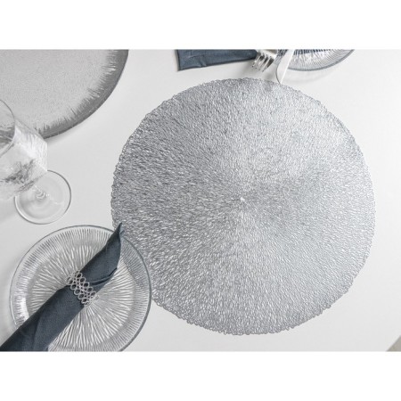 Set of serving napkins on the table "straw", d = 38 cm, 4 pcs, silver color-2