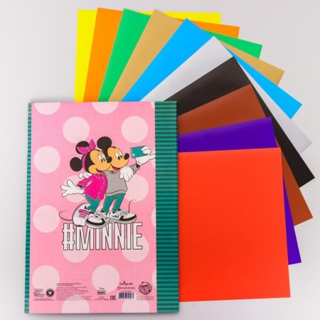 Complexed paper, A4, 10 sheets, 10 colors, coated, one -sided, in a folder, 80 g/m², Minnie Mouse-2
