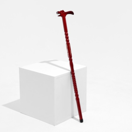 Souvenir cane 90cm, dragon hilt, dark, carved, mix color-4