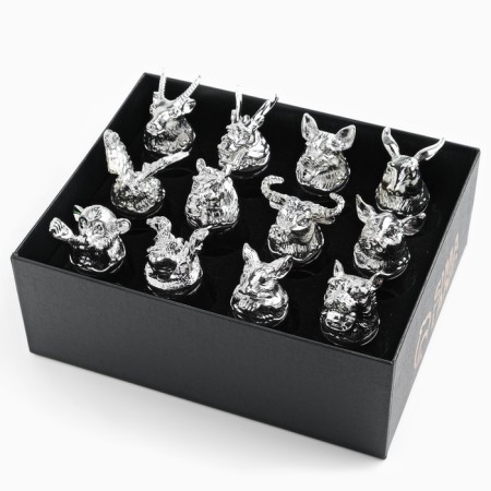Gift set of glasses-reprints "Best Man" for 12 people, glass 30 ml, silver-1