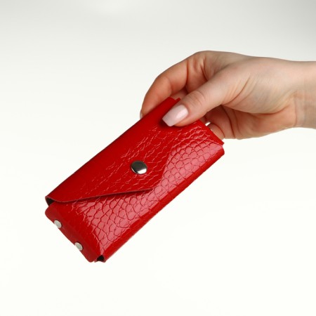 Pocket Key on the button, Textura, length 15 cm, ring, red color-6