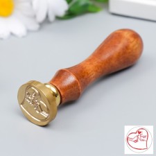 Printing for wax with a wooden handle 