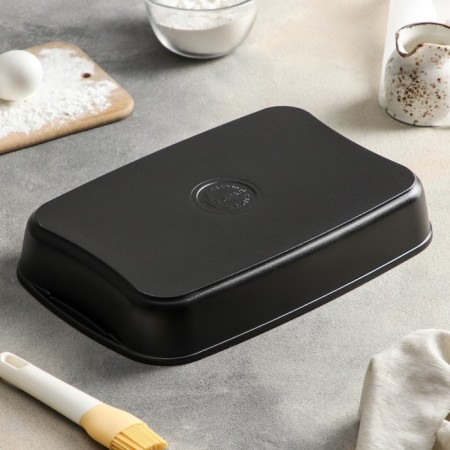 The baking sheet "Tradition", 33.4 × 22.2 × 5.5 cm, anti -stick coating, black color-2