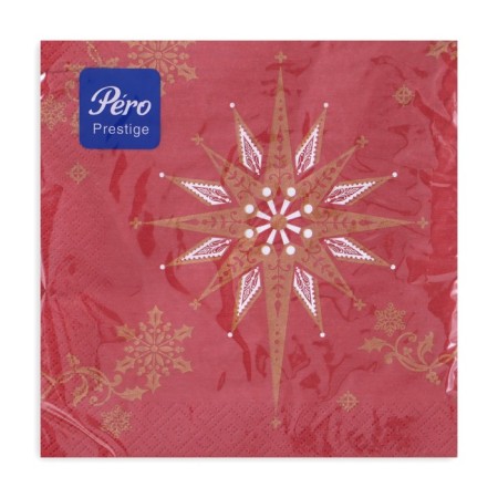New Year's napkins Paper Pro Prestige "Christmas Star", 3 layers, 33x33 cm, 20 pcs-2