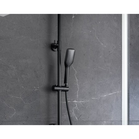 Lemark Tropic LM7002BL bath mixer, single -leaf, tropical shower, black-3