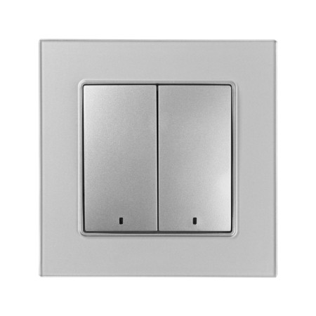 TOT GLOSSY GLASS, 10 A, 2 keys, backlight, hidden, glass, silver-2