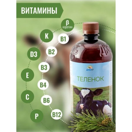 Additive with coniferous concentrate, for feed, 900 ml, "calf"-3