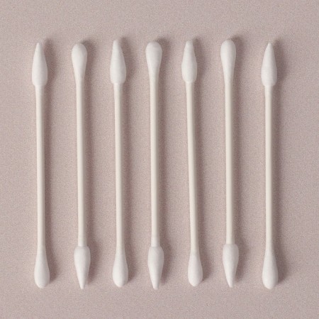 Cotton sticks, bilateral, 20 pcs, in individual packaging, white color-1
