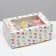 Box for 6 cupcakes with a window, "balls", 25 x 17 x 10 cm