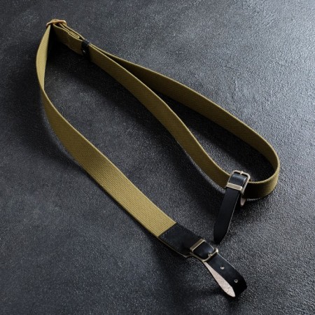Weapon belt, with adjustment, tarpaulin, khaki