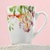 Ceramic watercolor mug, 350 ml, white color
