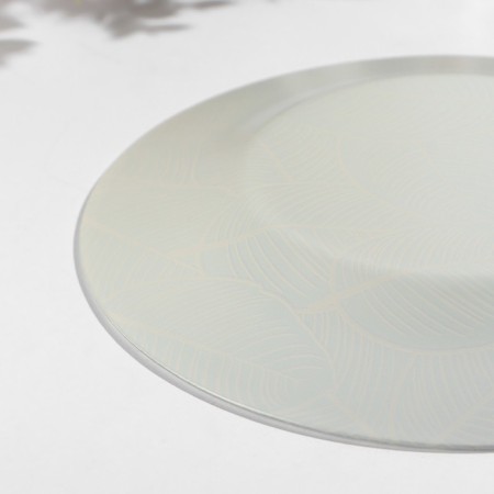 Glass plate "Livs", d = 19.5 cm, blue color-2