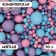 Confectionery sprinkling with a soft center "Pearls", matte, pink, lilac, blue, 50 g