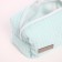 Cosmetic bag at the zipper textura, turquoise color