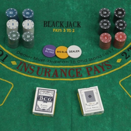 Poker, set for the game (maps 2 decks, chips 240 pcs.), 60 x 90 cm-4