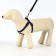 Acunition set is embossed, leash 120 x 1.5 cm, OG 36-49 cm, blue-black