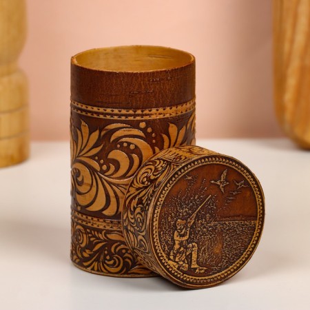 Set of piles "Hunter", 4 pcs, in a tube, 4.5 × 4.5 × 9 cm, birch bark-2