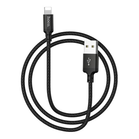 Hoco X14, Lightning cable - USB, 2 A, 2 m, fast charging, nylon braid, black-4