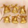 Christmas tree decoration "Bells with stars and bow" (set 6 pcs) 3 cm, mix