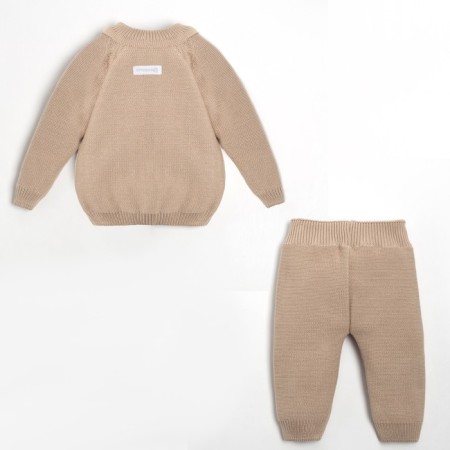 Knitted crumb set "Cute" growth 98-104 cm, beige color-8